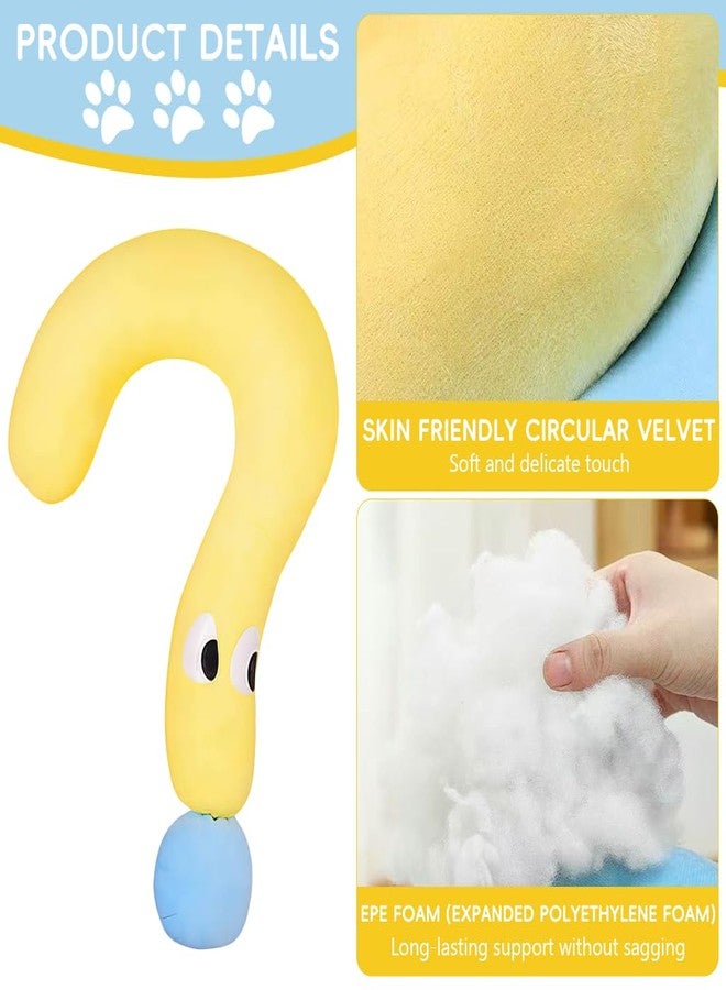 Qpets® Soft Pet Pillow, Cartoon Question Mark Pillow, Soft Plush Stuffed Toy Cushion for Cats and Dogs, Soft Plush Cute Bed Pillow for Rest, Play, or Home Decor, All Seaon Use, S - Image 3
